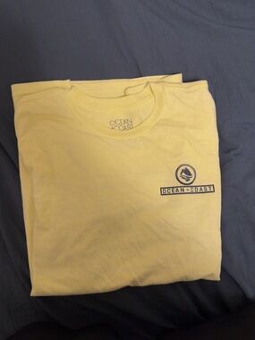 Ocean + Coast Men's Yellow Logo Short Sleeve Tee